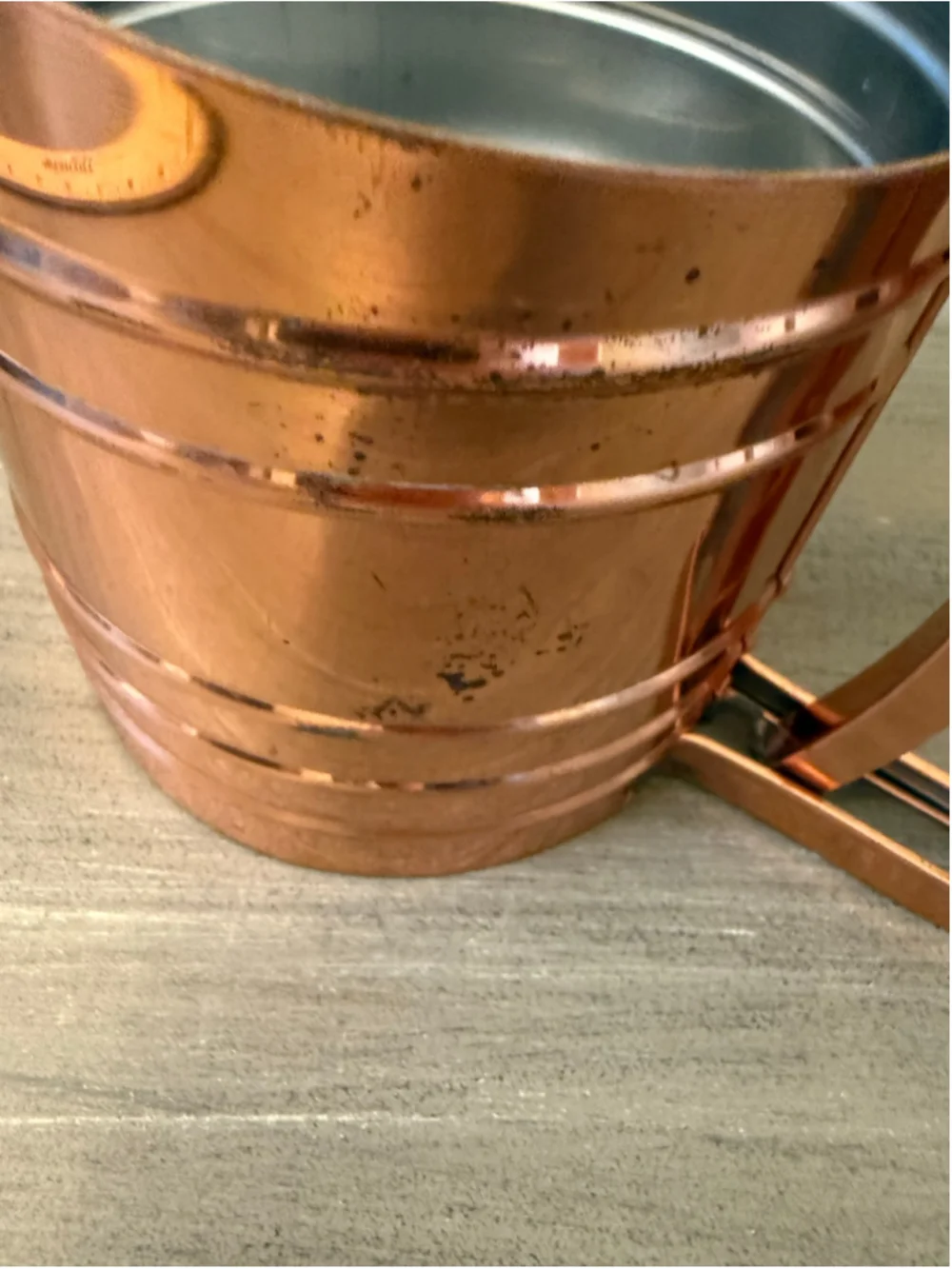 Vintage Foley Sift-Chine Triple Screen Flour Sifter Copper Finish Kitchen